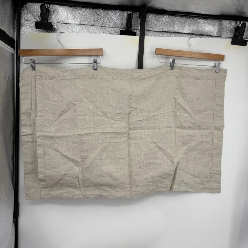 Pottery‎ Barn 100% Linen Flax King Pillow Sham beige